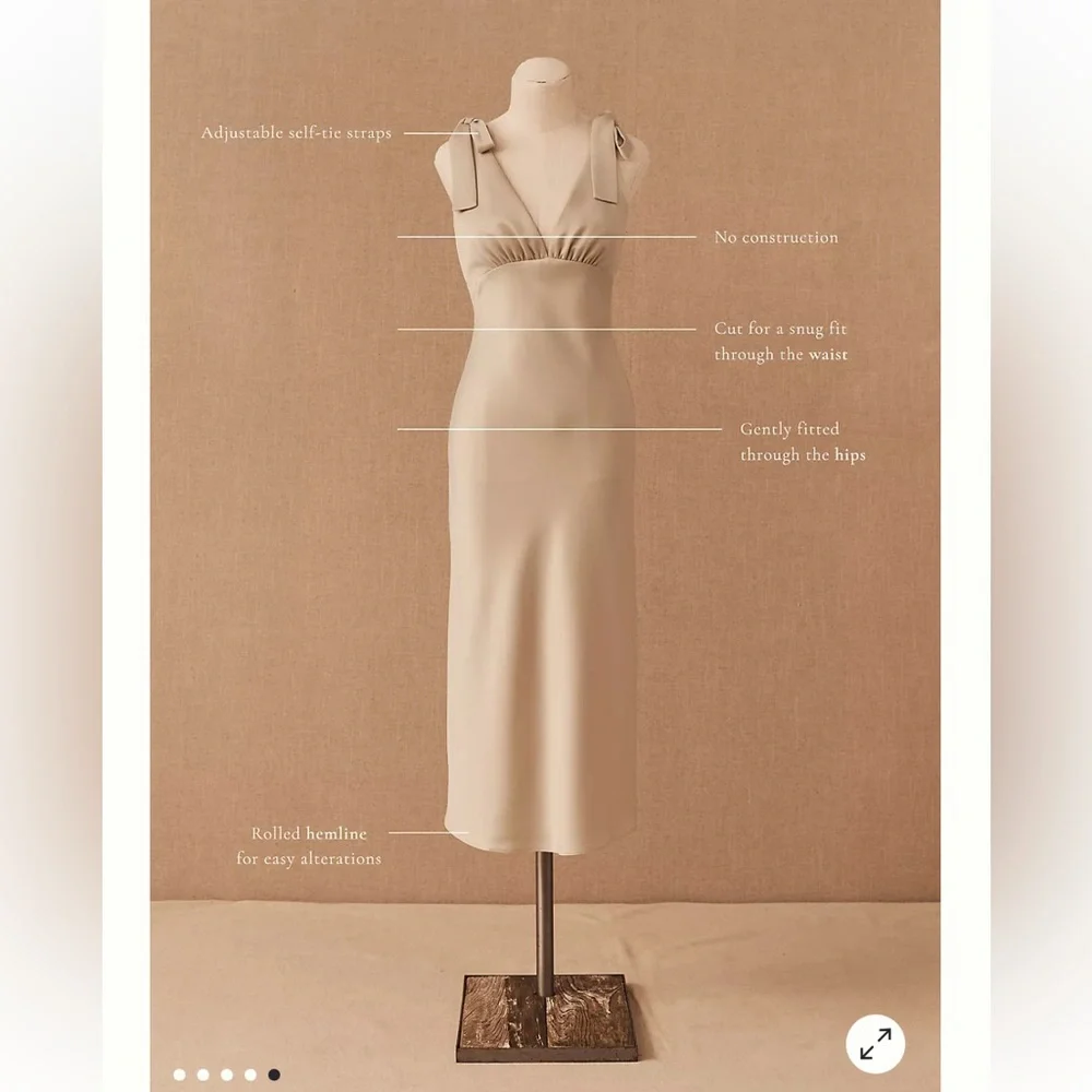 BHLDN Hudson Satin Dress (Bridesmaid) - Picture 7 of 7
